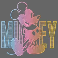 Girl's Disney Mickey Neon Gradient T-Shirt