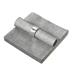 Silver Spoons Herringbone Linen Look Napkins for Events