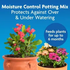 Miracle-Gro Moisture Control Potting Mix for Container Plants, Protects against Over- and Under-Watering, 2 cu ft