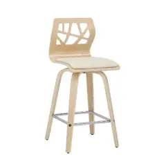 Set of 2 Folia Upholstered Counter Height Barstools - Lumisource