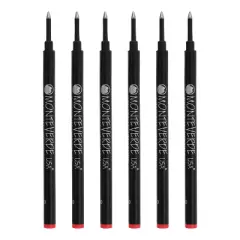 Monteverde Medium Rollerball Refill For Most Rollerball Pens 6/Pack Red G233RD