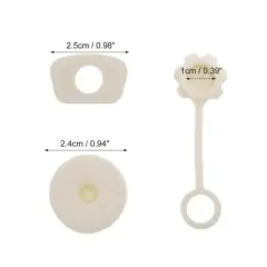 Unique Bargains Durable Anti-overflow Straw Cover Cap 3 Pcs