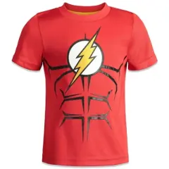DC Comics Justice League Athletic Pullover T-Shirt and Mesh Shorts Outfit Set Toddler 