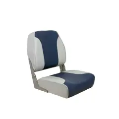 Springfield Marine Economy Multi-Color Folding Seat - Grey/Blue Boat Equipment and Parts Model 1040651.