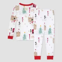 Burt's Bees Baby&reg; Toddler Organic Cotton Tight Fit Toddler 2pc Holiday Pajama Set 