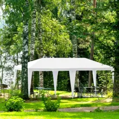 Tangkula 10'x20' Outdoor Canopy Weather-resistant Tent Wedding Party Tent 4 Sidewalls W/Carry Bag