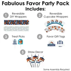 Big Dot of Happiness Go, Fight, Win - Sports - Baby Shower or Birthday Party Favors and Cupcake Kit - Fabulous Favor Party Pack - 100 Pieces