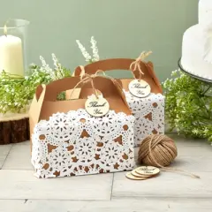 Juvale 100-Pack Thank You Wood Tags with Twine for Wedding and Baby Shower themed Party Favors, 1.5 inches