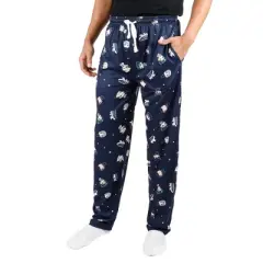 JoJo's Bizarre Adventures Anime All Over Print Men's Black Sleep Pajama Pants-XL
