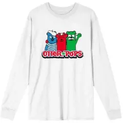 Otter Pops Logo Women's White Long Sleeve Shirt