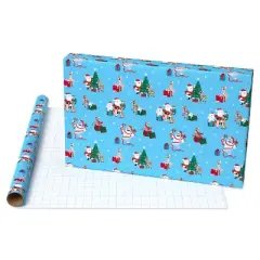 American Greetings 25 sq ft Rudolph The Red Nosed Reindeer White Kraft Gift Wrap