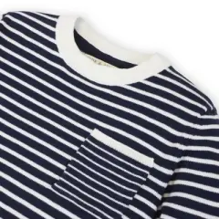 Hope & Henry Boys' Organic Cotton Long Sleeve Crew Neck Pocket Pullover Sweater, Infant