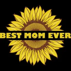 Women's Design By Humans Happy Mothers Day Best Mom Ever Sunflower By CarambaArt Racerback Tank Top