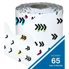 Carson Dellosa Education 65' Rainbow Doodles Rolled Scalloped Bulletin Board Borders (1 roll)