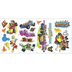 RoomMates Disney Mickey Mouse & Friends Mickey and the Roadster Racers Peel and Stick Wall Decals
