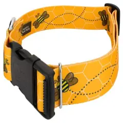 Country Brook Petz 1 1/2 Inch Deluxe Busy Bee Dog Collar
