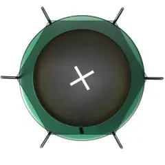 NAYSAYE Trampoline 6FT with Safety Net and Bungee Cords for Outdoor Fun for Kids and Adults Backyard, Dark Green, 43.31"*20.08"*7.09"