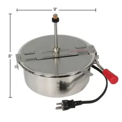 Fleming Supply 8 oz. Replacement Kettle for Great Northern Popcorn Machine - Commercial Part Number 4082, 860W
