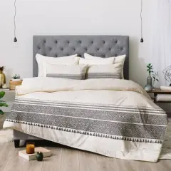 Holli Zollinger French Charcoal Tassel Comforter Set - Deny Designs
