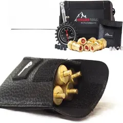 Boulder Tools 80 PSI Tire Deflator Adjustable Air Pressure Gauge, Black