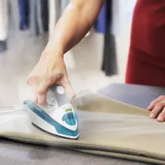 SteamFast 710 Mini Steam Iron: Travel Garment Iron with Folding Handle, 800W, Aluminum Soleplate, 2-Year Warranty