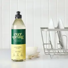 Lemon & Mint Liquid Dish Soap - 18 fl oz - Everspring&trade;
