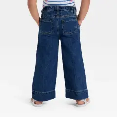 Toddler Girls' Pleated Denim Pants - Cat & Jack&trade; Dark Wash