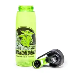 Silver Buffalo Star Wars: The Mandalorian Plastic Water Bottle With Screw-Top Lid | 28 Ounces