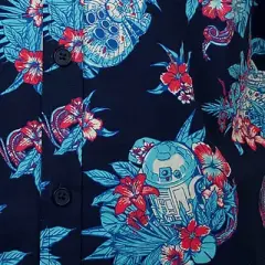 Men's Star Wars R2-D2 and Millennium Falcon Hawaiian Print Button Down Shirt