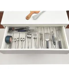 Trio Home Draw Organizers, Storage Bins for Makeup, Bedroom, Kitchen Gadgets Utensils and Office, Bathroom and Vanity Drawer Organizer Trays