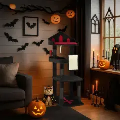 Karl Home 49 inch Gothic Majesty 4-Tier Halloween Cat Tree