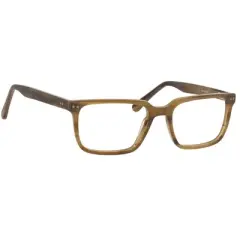 Esquire Mens EQ1557 Rectangular Frame Reading Eyeglasses in Birch Brown 53mm