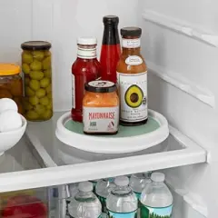 Copco 9-Inch Storage Turntable - Durable Molded Non-Skid Surface with Raised Rim for Secure Rotation - Lazy Susan Organizer - (Pistachio)