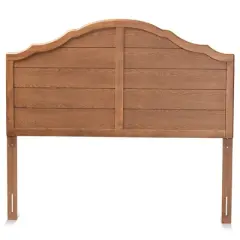 Full Clive Vintage Traditional Farmhouse Wood Headboard Walnut - Baxton Studio