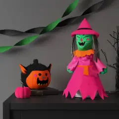 11.5" Animated Plush Witch Halloween Decorative Prop Rose Red - Hyde and EEK! Boutique&trade;