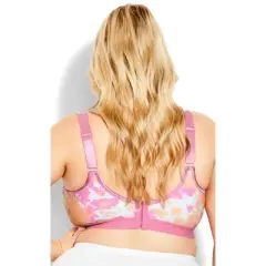 Women's Plus Size Fashion Cotton Print Bra - blush tie dye | AVENUE