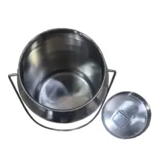 Lehman's Functional and Decorative Stainless Steel Milk Can 11 inches high, 2.6 Gallon