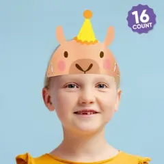 Big Dot of Happiness Capybara Paper Headband Crowns, Capy Birthday Theme for Kids, DIY Capybara Party Hat Favors, 16 Count