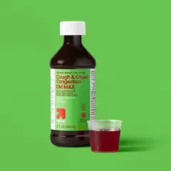 Cough + Chest Congestion DM Max Flu Treatment Raspberry Menthol - 8 fl oz - up&up&trade;