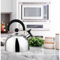 J&V TEXTILES Stainless Steel Whistling Tea Kettle, 2.5-Quart