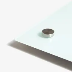 U Brands 36" Square Glass Frameless Dry Erase Board White Frosted Surface