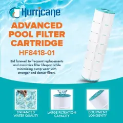 Hurricane HF8418-01 Advanced Pool Filter Cartridge Replacement for PJANCS200, Unicel C-8418, Filbur FC-0823, Jandy Industries CS 200