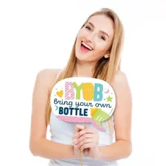 Big Dot of Happiness Funny Colorful Baby Shower - Gender Neutral Party Photo Booth Props Kit - 10 Piece