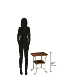Hekman 87216 Hekman Metal Base Side Table 8-7216 Cognac