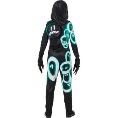 Fortnite Boys' Grimey Halloween Costume Jumpsuit - Black Small 4-6