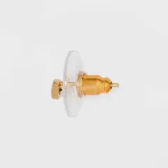 14K Gold Plated Cubic Zirconia Triple Circle Stud Earring Set 2pc - A New Day&trade;