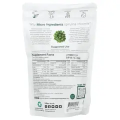 Micro Ingredients Organic Spirulina Chlorella, 720 Tablets