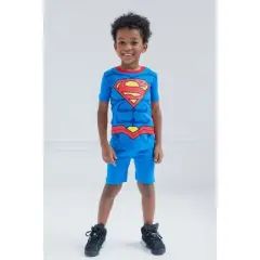 DC Comics Justice League The Flash Superman Batman Pajama Shirts and Shorts Little Kid to Big Kid