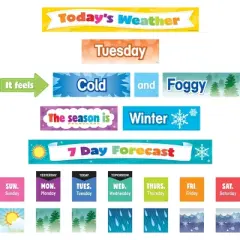 Teacher Created Resources&reg; Colorful Weather Pocket Chart Cards, Pack of 94