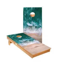 Skips Garage Ocean And Sand Cornhole Boards - ACA Star Series